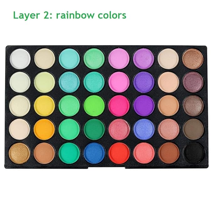 VERONNI 120 Vivid Colors Mini Eyeshadow Palette Matte and Shimmer - Professional 3 Layers Bright and Warm Colorful Eye Shadow Palette Makeup Set (120 colors)