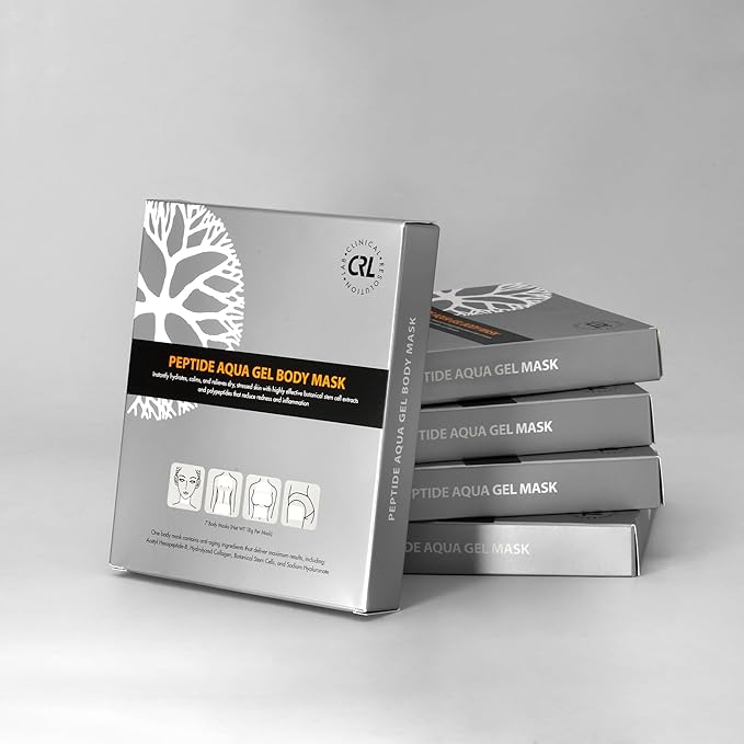 Clinical Resolution Peptide Aqua Gel Mask Instant Hydration, Soothing, Cooling Post-Treatment & Microneedling Relief, 10 Single-Use Masks (2 Boxes, 5 per Box)