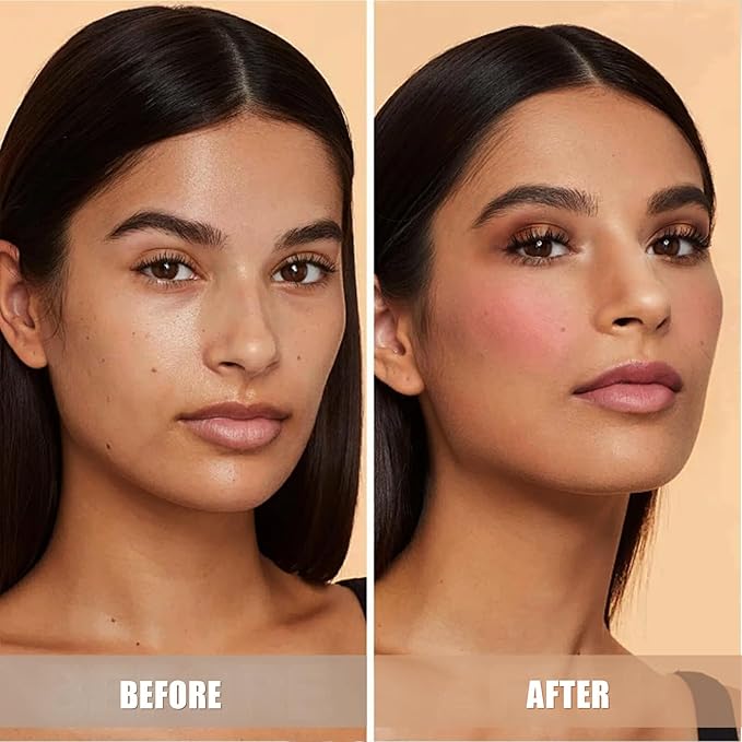 Baked Makeup Palette, Full Size 4-in-1 Face & Eye Compact with Bronzer, Blush, 2 Highlighters & 5 Eyeshadows, Highly Pigmented& Long-Wearing Formulas Travel-Friendly Beauty Essential