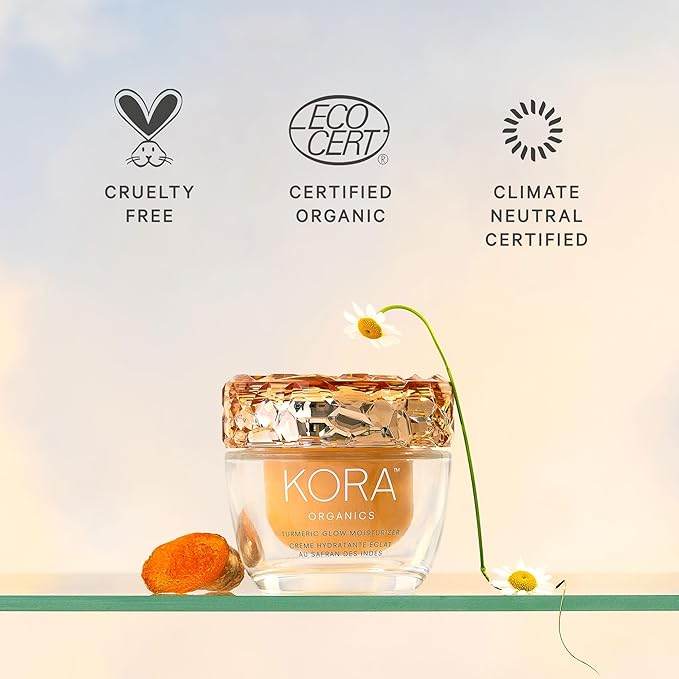 KORA Organics Turmeric Glow Facial Moisturizer Refill Pod, Hydrating Cream with Rosehip Oil for Face, Softens, Firms & Illuminates - Certified Organic & Cruelty-Free, 1.69 Fl Oz