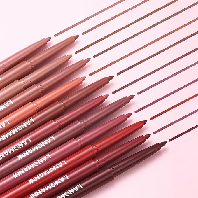 12Pcs Matte Lipstick + Lip Liner Pens Lip Combo Sets, Creamy Matte Lip Makeup Kit Long-Lasting Waterproof, Smudge-Proof Highly Pigmented Formula, Neutral & Nude Shades Makeup Set (Everyday Nudes Set)