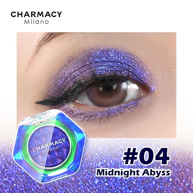 CHARMACY Multichrome Cream Eyeshadow, Intense Color Shifting Creamy Eye Shadows, Highly Pigmented, Metallic Shimmer Eyeshadow, Bright Highlighter Duochrome Eye Make Up, Multi-Reflective Finishes #04