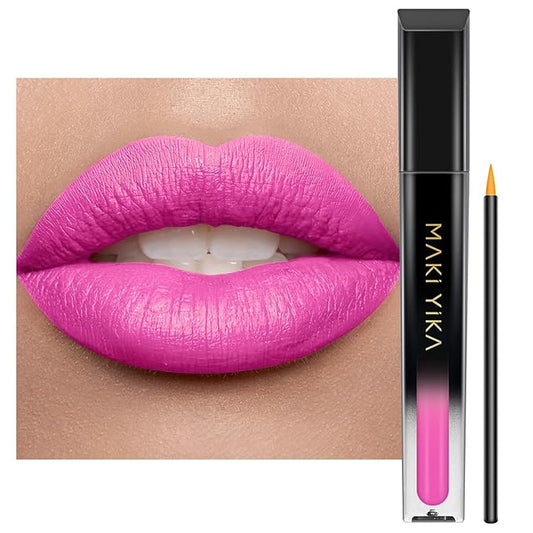 MAKI YIKA Pink Lipstick for Women Color Stay Long Lasting Lipsticks, No Smudge Matte Liquid Lipstick Transferproof Cruelty-Free Lip Color |First Class