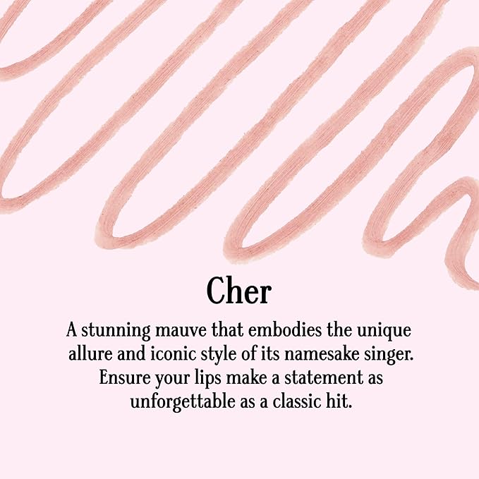 Gerard Cosmetics Lip Pencil (Cher), Ultra Pigmented Matte Neutral Mauve Lip Liner, Long Lasting, Hydrating Creamy Formula, Cruelty Free