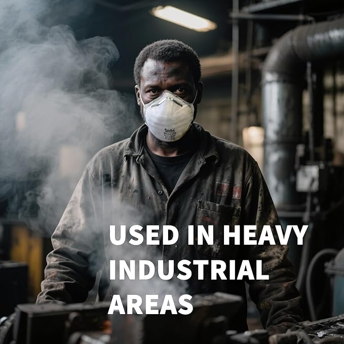 NIOSH Approved N99 Face Mask 10-Pack White N99 Respirator for Dust, Pollution & Allergies Breathable 3-Layer Filter Efficiency ≥99% Adjustable Ear Loops, Comfortable for Men Women