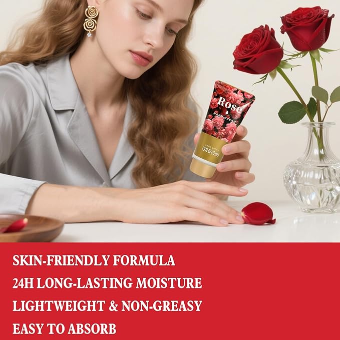 Romantic Rose Gifts for Women Spa Gift Basket, Bath Set with Bath Bombs & Body Lotion, Anniversary Valentine's Day Gifts for Her, Wife, Girlfriend