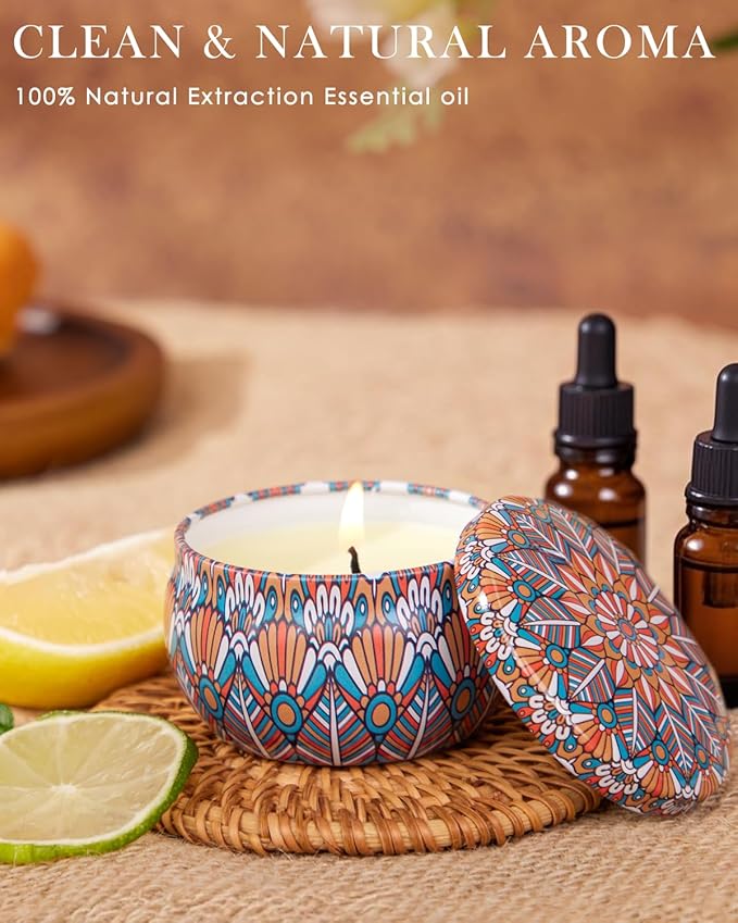 Christmas Candle Gift Set for Women, 20 Pack Long Lasting Scented Soy Candles, Aromatherapy Candles for Home Relaxation, Perfect Holiday & Christmas Gifts with Gift Box