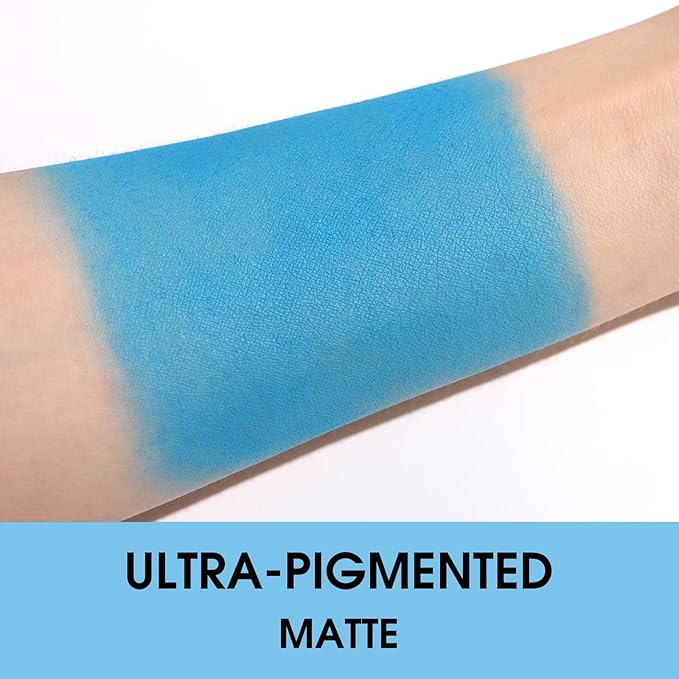 UCANBE Blue Single Eyeshadow Palette, Highly Pigmented Matte Eye Shadow Powder, Professional Long-Lasting Waterproof Makeup Palette