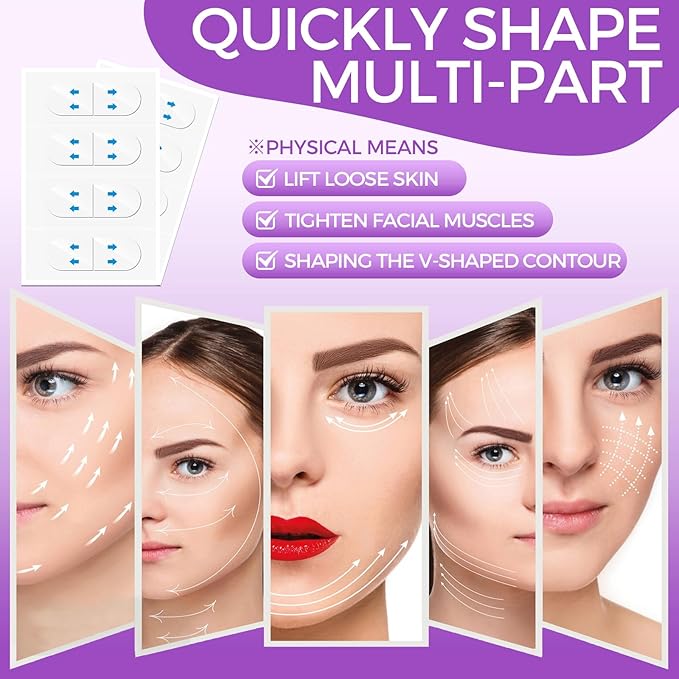 Neck Tape Lifting Invisible – 100 PCS Face Lift Tape Invisible for Older Women Face and Turkey Neck Lift, Ultra-Thin Facial Lifter Strips for Tightening Sagging Skin, Wrinkles, Jowls, and Double Chin