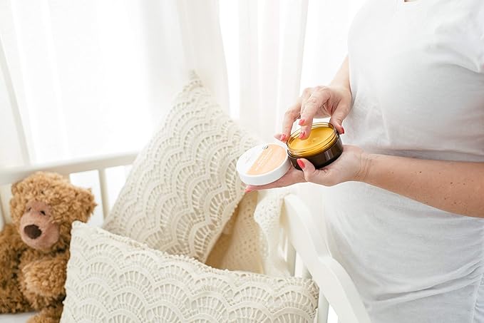 Mambino Organics Oh Baby! Belly Butter, Belly Cream with Shea Butter for Pregnancy, Minimizes Stretch Marks, Vegan, Cruelty-Free, Maternity Skin Care, 2-Pack, 4 fl oz