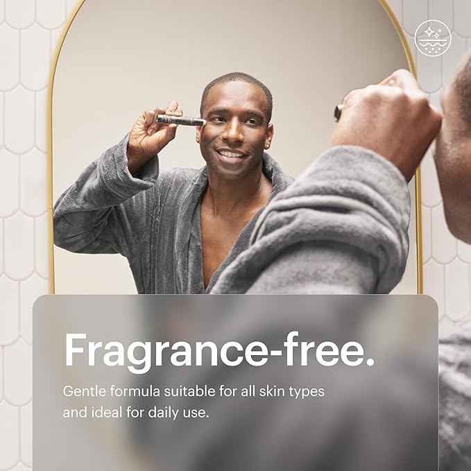 MANSCAPED® Skin Ultra™ Eye Serum - Fast-Acting Formula with Caffeine, Red Algae & Ceramides to help Depuff & Hydrate Skin, Cooling Rollerball Applicator, Fragrance-Free, 0.5 fl oz.