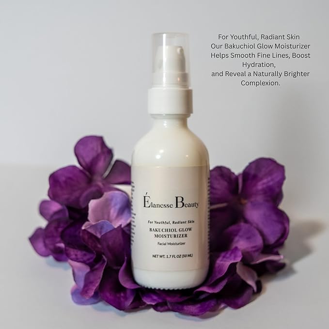 Bakuchiol Glow Moisturizer – Plant-Based Retinol Alternative for Youthful, Radiant Skin | Lightweight, Hydrating Daily Facial Cream (1.7 fl oz / 50 mL)