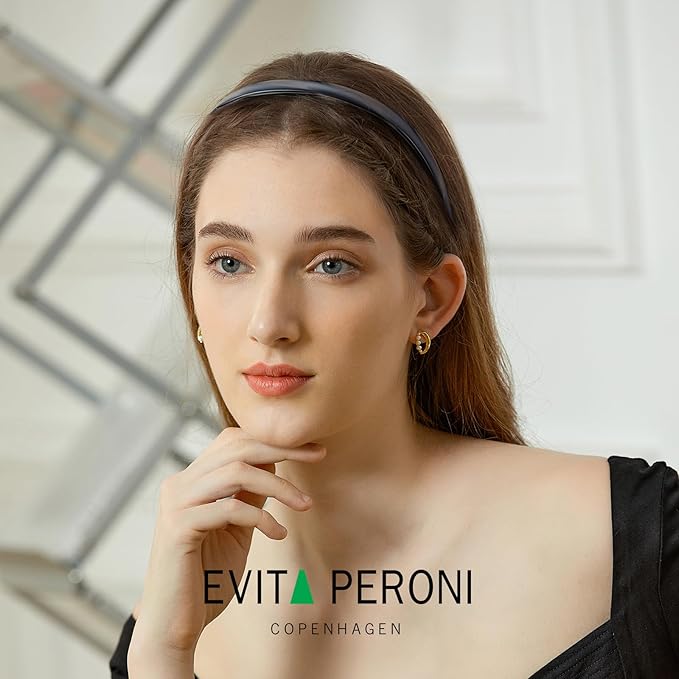 EVITA PERONI Hair Band, Light Grey Blue, Comfortable U-shaped Headband for Women, Designed for Eyewear, No Pressure, No Headache, Thin Head Bands, 1 Count