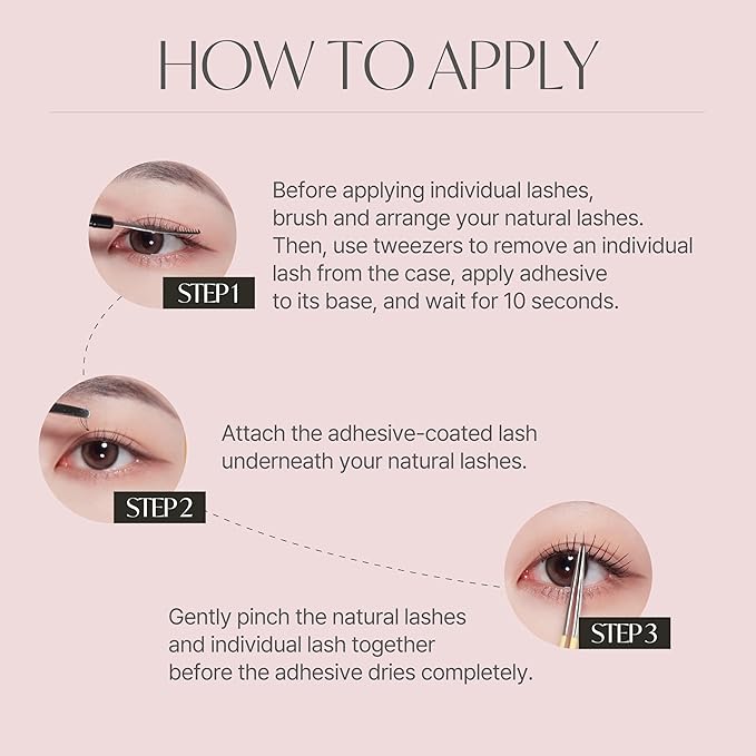 EYEME Cutting Eyelash NO.W36 – 5 Set Pack, Makeup Artist’s Pick! W-Cut Cluster Lashes with Short Front & Longer Center for a Natural, Deep Eye Look, Flexible & Lightweight, Glue Not Included, K-Beauty