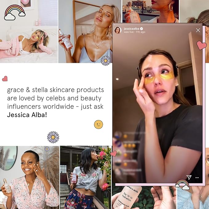 grace & stella Retinol & Caffeine Under Eye Serum Anti Aging - Travel Essentials - Hydrating Cream with Niacinamide, Peptides - Reduce Wrinkles, Crow's Feet, Puffiness - Vegan Skincare (0.5 floz/15ml)