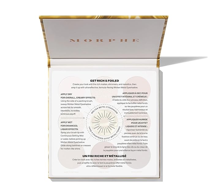 Morphe Rich & Foiled Artistry Palette - Foil-Effect Eyeshadow Palette with Matte, Shimmer & Foil Finishes - Brown & Gold Eyeshadow with Luminous Payoff - Gold Seeker (0.35 oz)