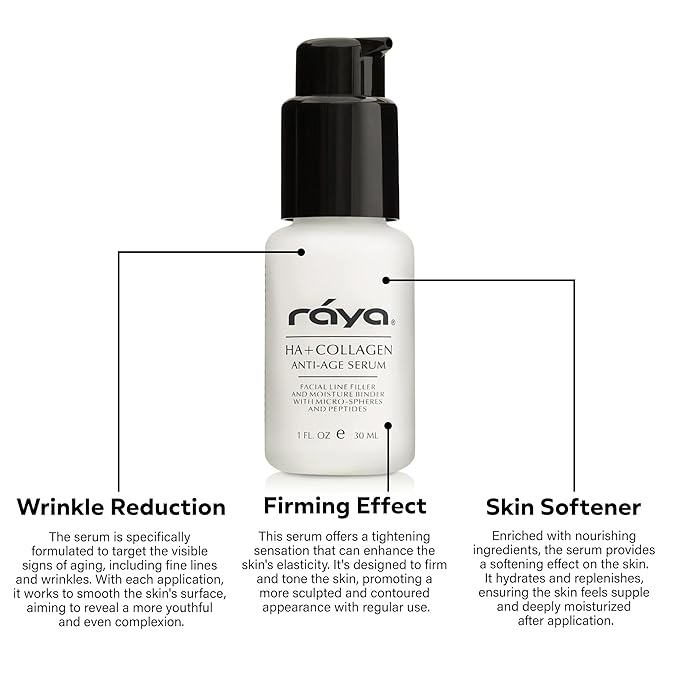 RAYA HA + Collagen Serum (502) | Premium Anti-Aging Serum for Face | Intensive Face Moisturize | Helps Reduce Age Lines and Wrinkles | Firms and Softens Skin for All Ages