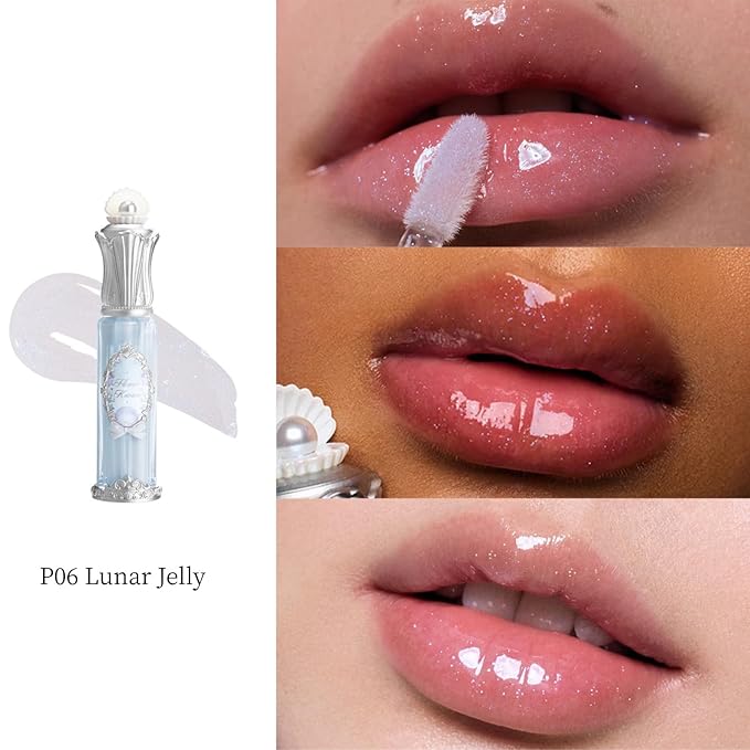 Flower Knows Shell’s Jewel 13-Piece Makeup Gift Box Set,Lip Gloss×2+Blush×1+ Eyeshadow Palette×1+Highlighter×3+Hand Mirror×1+Hair Clip×1+Mini Powder Puff×1+Blush Brush×1+Eyeshadow Brush×1+Gift Box×1