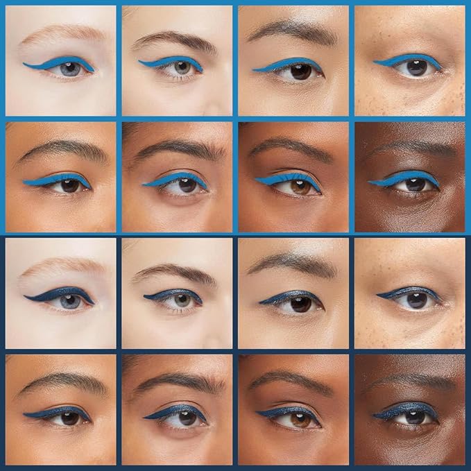 evpct 2Pcs Light Dark Blue Gel Eyeliner Pencils Eye Black Face Paint Stick Lipstick Halloween Makeup Set Waterproof Smudge Proof Eyeliner Pen Crayon Smokey Eye delineador de ojos contra el agua