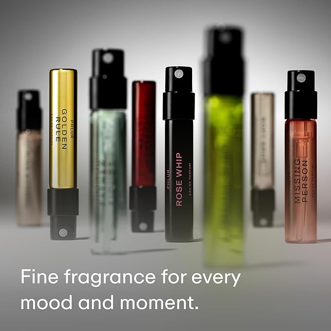 PHLUR Fragrance Discovery Set (2025) - 8pc Perfume Sample Set ft. New Releases Vanilla Skin, Rose Whip & Golden Rule - 2mL Mini Perfume Fine Fragrance Samples (8 x 2mL)