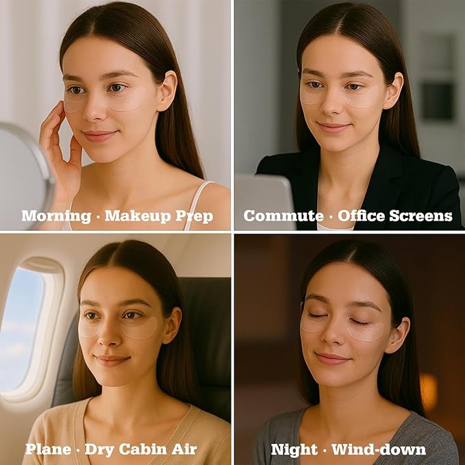 Rosy Posey Calm Repair 5′ Hydrogel Under-Eye Patches, 28 Pairs — 5-Minute Soothing, Deep Hydration & Glow — Natural Rose Note · Ophthalmologist Tested