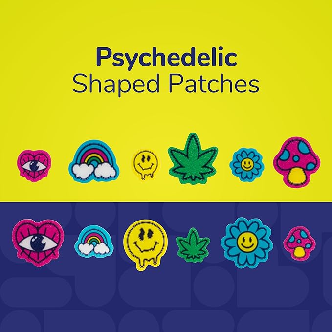 BioSwiss Psychedelic Pimple Patches, Hydrocolloid Acne Patch for Zits and Blemishes, Face and Skin Stickers, 144 Count