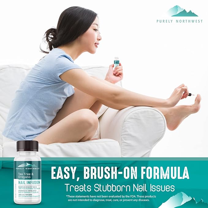 Toenail Fungus Extra Strength Solution-Thick Discolored Nail Repair, Ingrown Nails, Dry Cracked Nails & Cuticles-All Natural with Tea Tree & Oregano Oil: by Purely Northwest USA 1oz