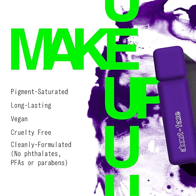 about-face Matte Fluid Eye Paint Morning Glory – High-Pigment Liquid Eyeshadow, Long-Lasting, No-Budge Matte Finish, Vegan & Cruelty-Free (Indigo Purple)