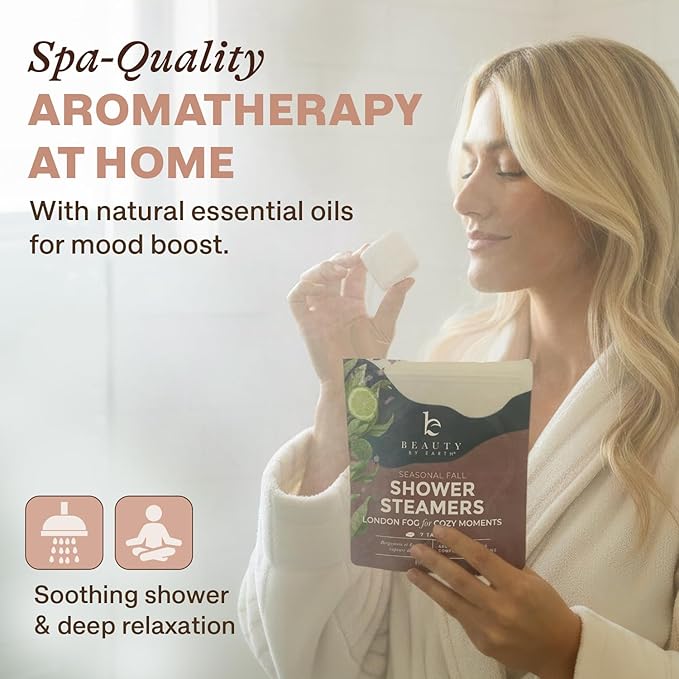 Lavender Shower Steamers Aromatherapy – USA Made with Bergamot Essential Oil, Large Shower Tablets for Women & Men, Christmas Spa Gifts for Her, Stress Relief & Relaxing Calming Pamper Gifts