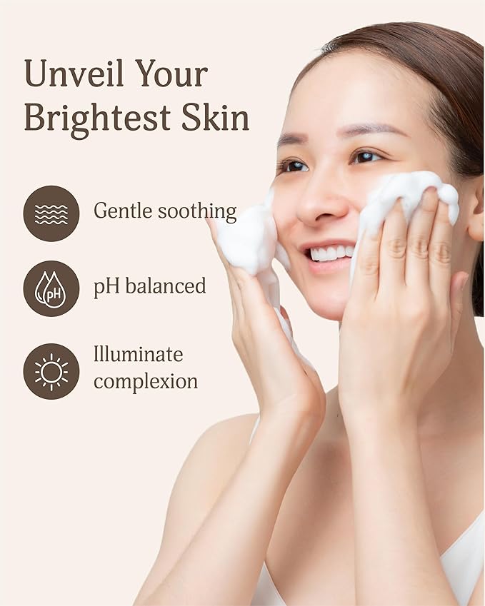 Rice Artemisia Foam Cleanser (Pack of 1, 5.1fl oz) - Gentle Moisturizing Face Wash for Sensitive Skin. Daily Hydrating Facial Foam for Radiant, Smooth Skin. Korean Skin Care