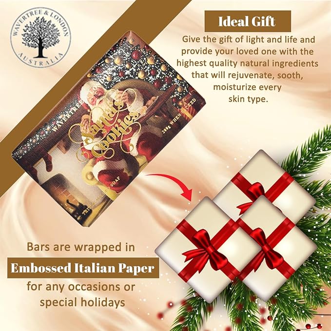 Wavertree & London Vanilla Cedarwood Scented Natural Soap Bars (2 Bars), 7oz Moisturizing French Triple Milled Soap enriched with shea butter - Plant Oil Bath & Body Soap Bars [100% Naturally derived]