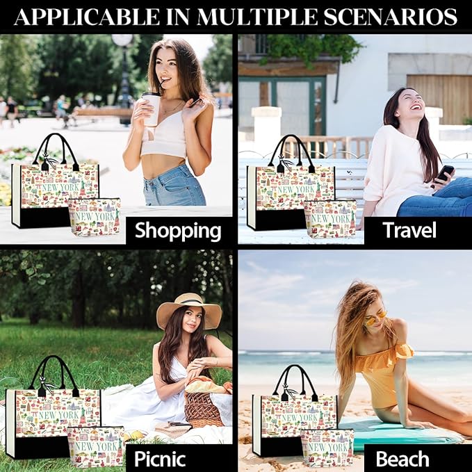 Seattle Italy Chicago New York Las Vegas Paris Gifts for Women Canvas Tote Bag Mother's Day Gifts for Women