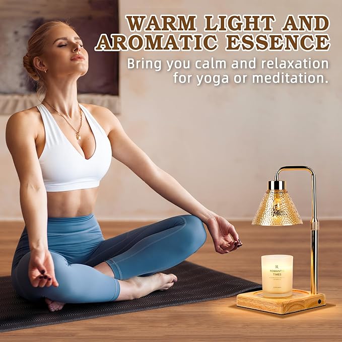 Modern Candle Warmer Lamp, Dimmable Candle Lamp Warmer with Timer, Birthday Gifts for Women Who Have Everything, for Mom, Adjustable Men's Candle Lamp, Cozy Living Room Bedroom Decor