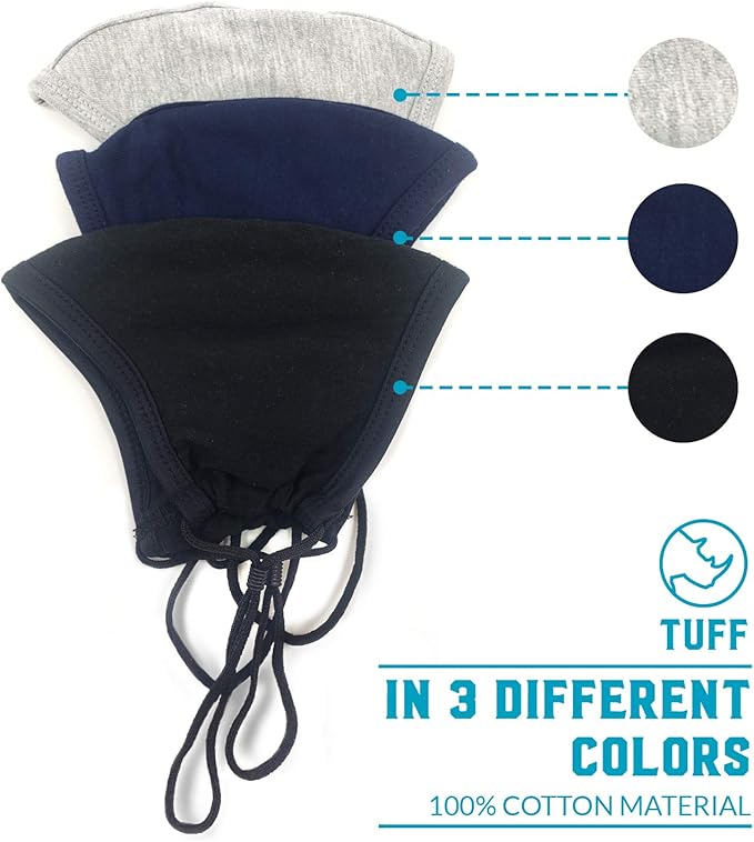 TUFF Face Mask Adult XL Large Size 3 Pack- C Shaped Design Making Breathing Easier