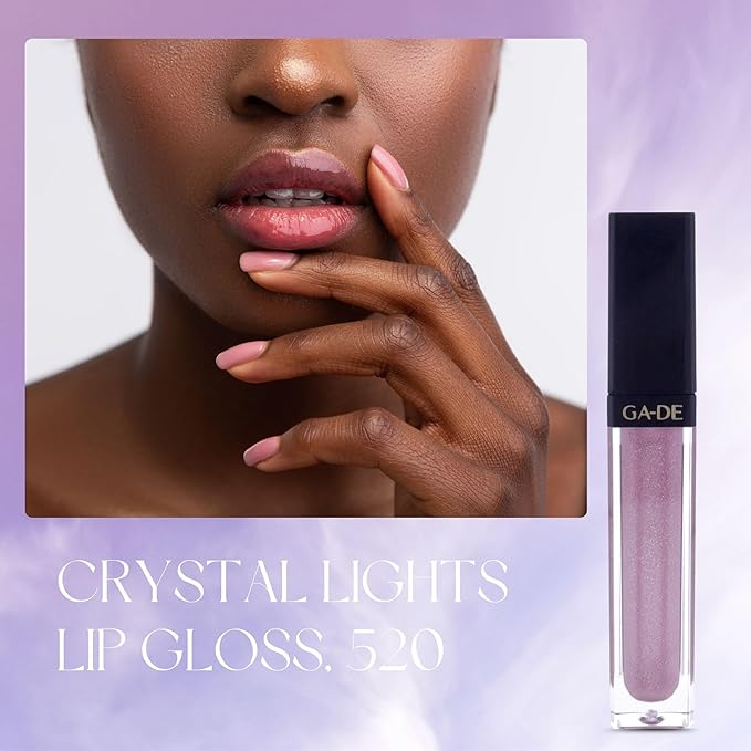 GA-DE Crystal Lights Lip Gloss, 514 - Enriched with Light-Reflecting Crystal Pearls - Smooth Silky, Rich Color - Moisturizes and Adds Shine - 0.2 oz