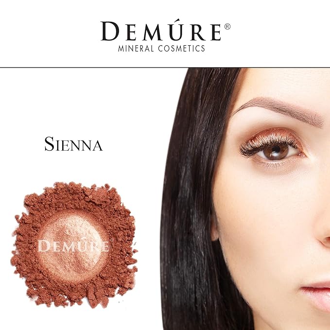 Demure Mineral Make Up Eye Shadow, Shimmer Eyeshadow, Loose Powder, Glitter Eyeshadow, Organic Makeup, Eye Makeup, Natural Makeup, Organic Eyeshadow, Natural Eyeshadow, Professional Makeup (Sienna)