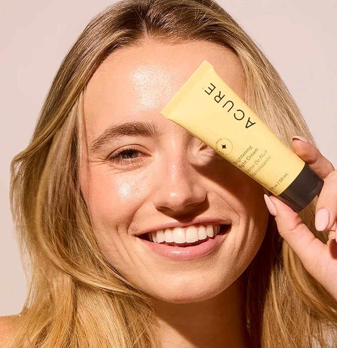 Acure Brightening Day & Night Cream Set - Daily Cica Cream & Night Face Cream for Women & Men with Argan Oil, Hydrate, Refresh, Tone & Brighten Skin, Cruelty Free, Vegan - 1.7 fl oz (2 Pack)