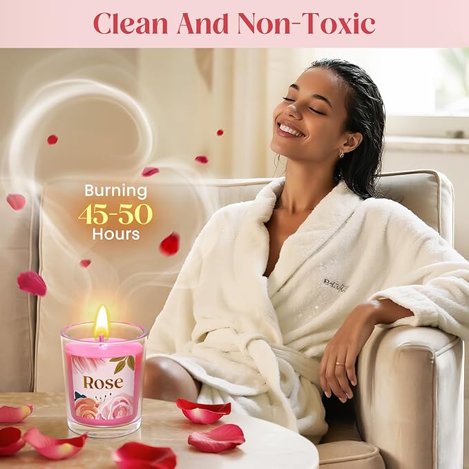 Birthday Gifts for Women - Luxurious Self Care Relaxation, Christmas, Holiday, Valentines Day Gift Ideas for Her, Friends, Wife, Mom, Daughter, Sister, Aunt, Unique Pink Beauty Gift Set