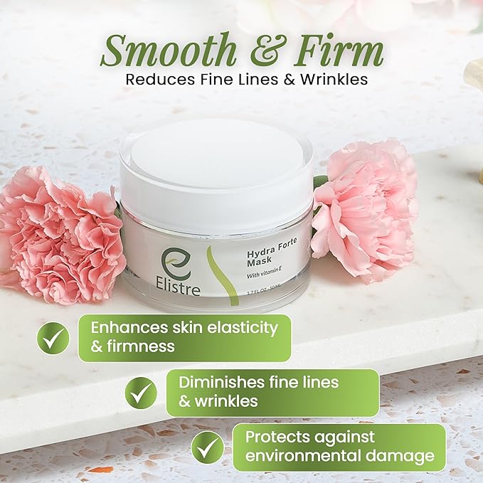 Elistre Hydra Forte Hydrating Face Mask with Ferulic acid, Vitamin E & C, For All Skin types