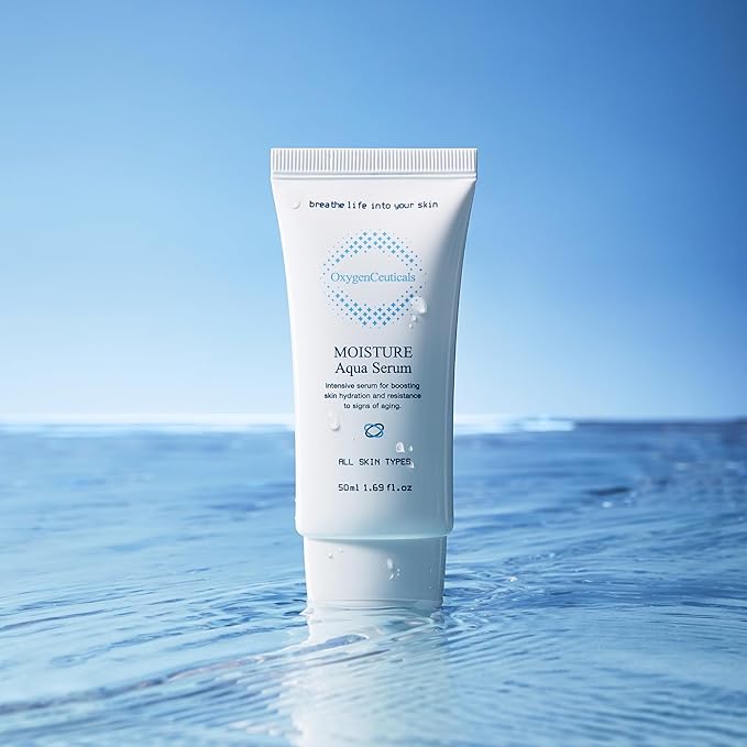 OxygenCeuticals Moisture Aqua Serum – Deep Hydrating & Moisturizing Serum with Hyaluronic Acid & Jojoba Oil, Non-Irritating Formula suitable for Dry, Oily & Acne-Prone Skin. 1.01 fl.oz (30ml)