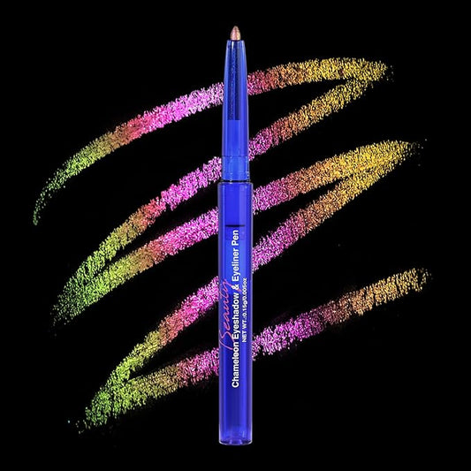 UCANBE Chameleon Eyeshadow & Eyeliner Gel Pencil - Multichrome Shifting Colors Metallic Glitter Eye Makeup,Waterproof Long-Lasting Smudge-Proof Multi-Dimensional Color (Metallic Pink to Golden Olive)