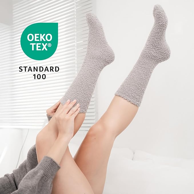 CoolMate GLOBAL Fuzzy Socks for Women Gift Box, Cozy, Soft, Comfy & Cloud-Like Socks, Plush, Durable for Spa, Home