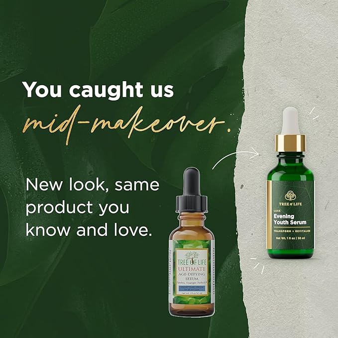 Tree of Life Beauty Ultimate Skin Care Set, Brightening, Firming, Hydrating, Moisturizing, Brightening, Complete Face Care Regimen - Evening Youth Serum and Cream 4 Pack