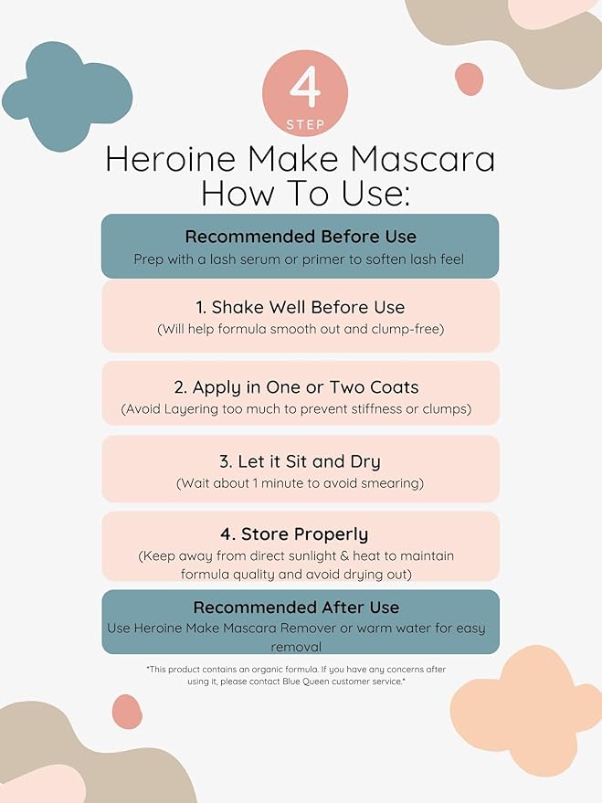 HEROINE MAKE by KISSME Waterproof Mascara Black | Tubing Mascara Volume and Length by Defining Fiber for Long and Curl Eye Makeup for Women, Made in Japan, Black, 1 EA