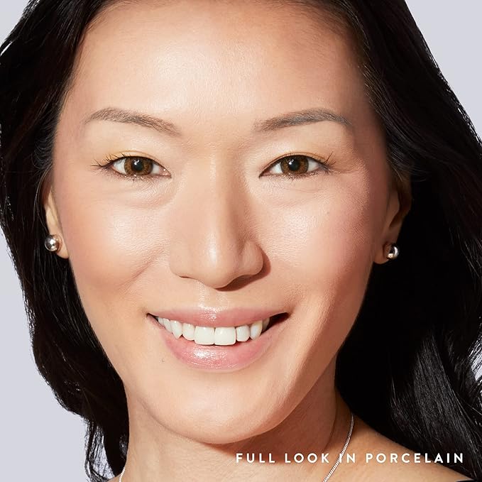 LAURA GELLER NEW YORK Everyday Routine Kit - Baked Balance-N-Brighten Color Correcting Powder Foundation, Porcelain + Retractable Angled Kabuki + Spackle Makeup Primer, Champagne Glow (3 PC)