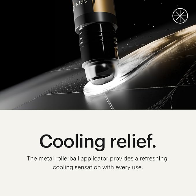 MANSCAPED® Skin Ultra™ Eye Serum - Fast-Acting Formula with Caffeine, Red Algae & Ceramides to help Depuff & Hydrate Skin, Cooling Rollerball Applicator, Fragrance-Free, 0.5 fl oz.