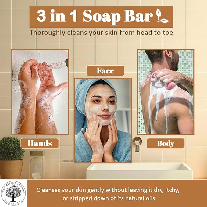 Wavertree & London Honey Almond Scented Natural Soap (2 Bars), 7oz Moisturizing French Triple Milled Soap Bars enriched with shea butter - Pure Plant Based Bath & Body Bars for All Skin Types