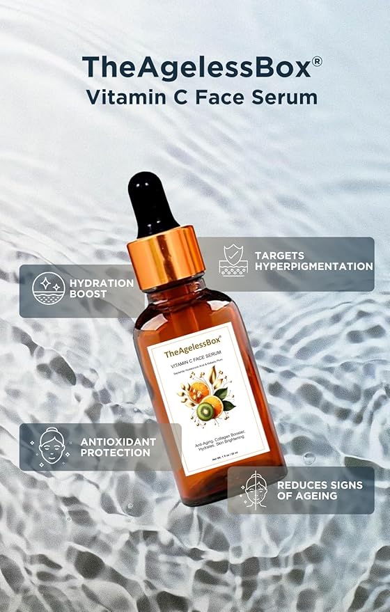 Ayurvedic Vitamin C Face Serum – Anti-Aging, Brightening & Hydrating – Face Serum with Kakadu Plum, Niacinamide & Hyaluronic Acid for Glowing, Radiant Skin – Vegan & Cruelty-Free – 30ml