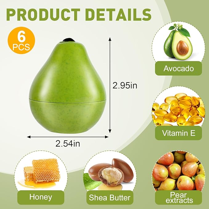 6 Pack Moisturizing Hand Cream Gifts Set, Bulk Hand Lotion for Dry Cracked Hands, Baby Shower Party Favors, Teacher Appreciation Gifts, Birthday Gifts and Bridal Shower Gifts, 1.06 Oz (Pear)