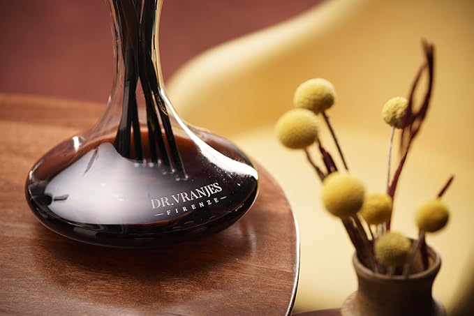 Dr. Vranjes - Rosso Nobile 750 ml Decanter & Bordeaux Bottle + Shopping Bag - Luxury Home Fragrance Set, Made in Italy, Main Scent: Fruity & Red Wine